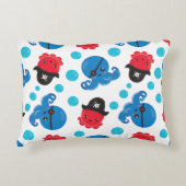 Pirate Octopus, Octopus Pattern, Zee Animals Accent Kussen (Voorkant)