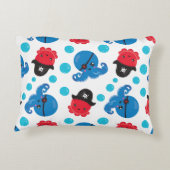 Pirate Octopus, Octopus Pattern, Zee Animals Accent Kussen (Achterkant)