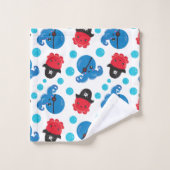 Pirate Octopus, Octopus Pattern, Zee Animals Bad Handdoek (Wasdoekje)