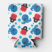 Pirate Octopus, Octopus Pattern, Zee Animals Blikjeskoeler (Voorkant)