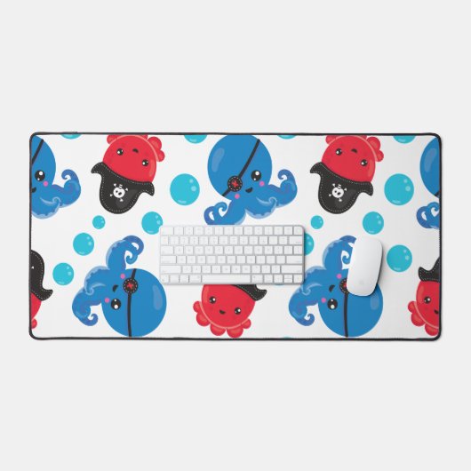 Pirate Octopus, Octopus Pattern, Zee Animals Bureaumat (Keyboard & Muis)
