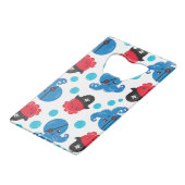 Pirate Octopus, Octopus Pattern, Zee Animals Creditkaart Flessenopener (Voorkant Gekanteld)