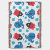 Pirate Octopus, Octopus Pattern, Zee Animals Deken (Voorkant Verticaal)