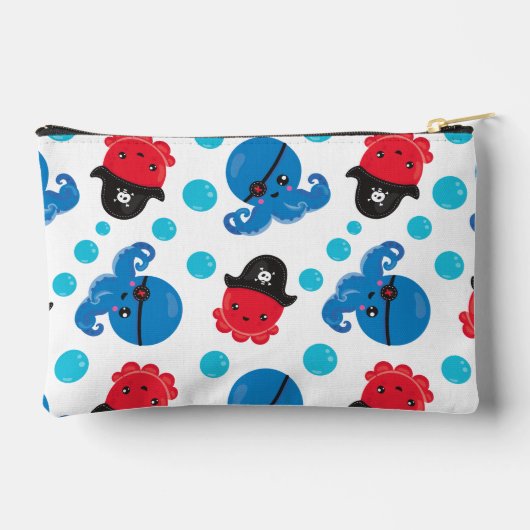 Pirate Octopus, Octopus Pattern, Zee Animals Etui (Achterkant)