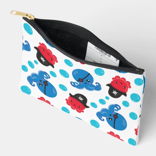 Pirate Octopus, Octopus Pattern, Zee Animals Etui (Open)