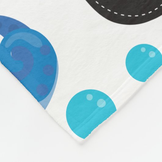 Pirate Octopus, Octopus Pattern, Zee Animals Fleece Deken (Hoek)