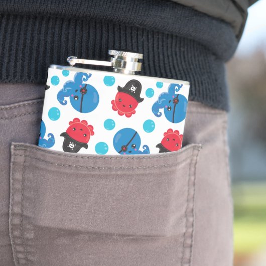 Pirate Octopus, Octopus Pattern, Zee Animals Heupfles (Voorbeeld)