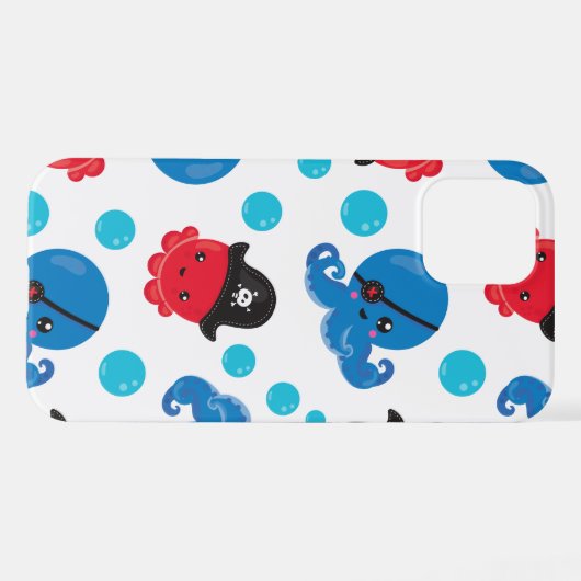 Pirate Octopus, Octopus Pattern, Zee Animals iPhone Hoesje (Achterkant horizontaal)