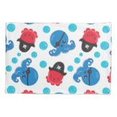 Pirate Octopus, Octopus Pattern, Zee Animals Kussensloop (Achterkant)