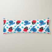 Pirate Octopus, Octopus Pattern, Zee Animals Lichaamskussen (Voorkant)