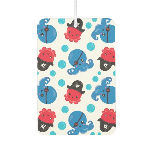 Pirate Octopus, Octopus Pattern, Zee Animals Luchtverfrisser (Voorkant)