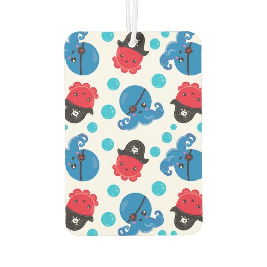 Pirate Octopus, Octopus Pattern, Zee Animals Luchtverfrisser (Achterkant)