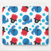 Pirate Octopus, Octopus Pattern, Zee Animals Muismat (Voorkant)