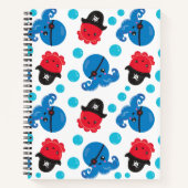Pirate Octopus, Octopus Pattern, Zee Animals Notitieboek (Voorkant)