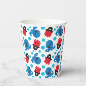 Pirate Octopus, Octopus Pattern, Zee Animals Papieren Bekers (Achterkant)