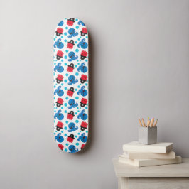 Pirate Octopus, Octopus Pattern, Zee Animals Persoonlijk Skateboard