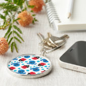 Pirate Octopus, Octopus Pattern, Zee Animals Sleutelhanger (Zijkant)