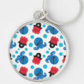 Pirate Octopus, Octopus Pattern, Zee Animals Sleutelhanger (Voorkant)