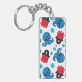 Pirate Octopus, Octopus Pattern, Zee Animals Sleutelhanger (Voorkant Links)