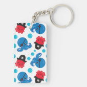 Pirate Octopus, Octopus Pattern, Zee Animals Sleutelhanger (achterkant)