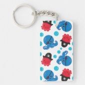 Pirate Octopus, Octopus Pattern, Zee Animals Sleutelhanger (Voorkant)