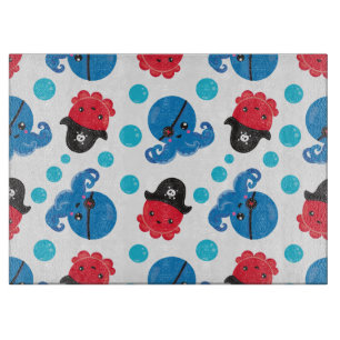 Pirate Octopus, Octopus Pattern, Zee Animals Snijplank