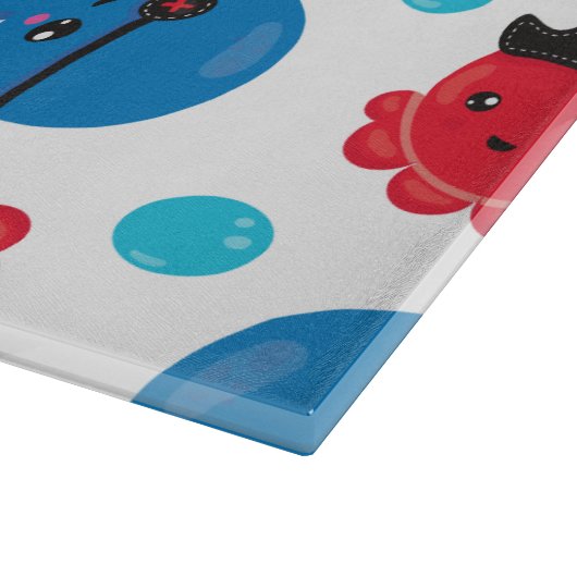 Pirate Octopus, Octopus Pattern, Zee Animals Snijplank (Hoek)