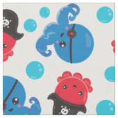 Pirate Octopus, Octopus Pattern, Zee Animals Stof (Close Up)