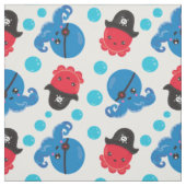 Pirate Octopus, Octopus Pattern, Zee Animals Stof (Swatch)