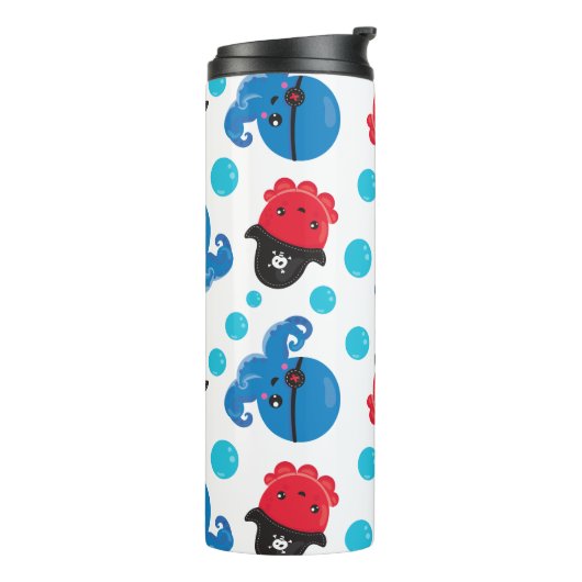 Pirate Octopus, Octopus Pattern, Zee Animals Thermosbeker (Gedraaid links)