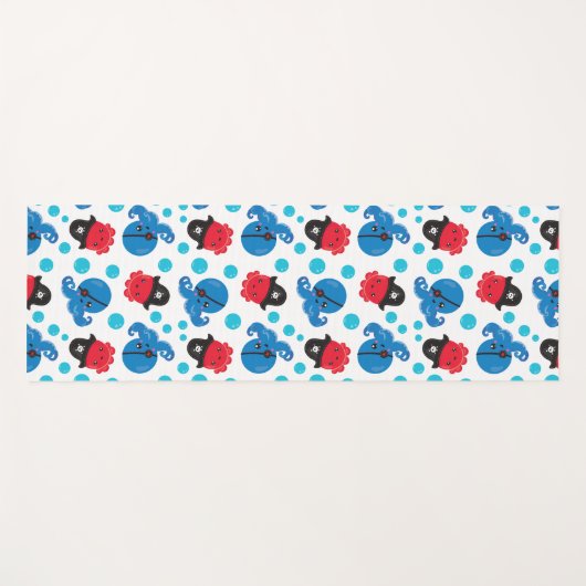 Pirate Octopus, Octopus Pattern, Zee Animals Yogamat (Voorkant (horizontaal))