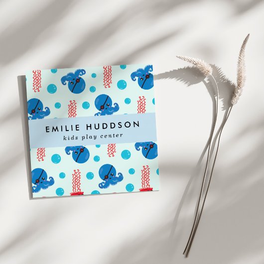 Pirate Octopus, Pirate Jellyfish, Activiteitencent Vierkante Visitekaartje