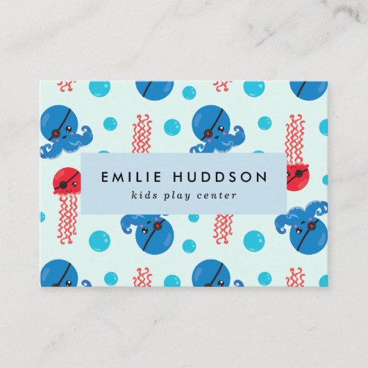 Pirate Octopus, Pirate Jellyfish, Activiteitencent Visitekaartje (Voorkant)