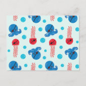 Pirate Octopus, Pirate Jellyfish, Zee Animals Briefkaart (Voorkant)