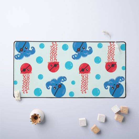 Pirate Octopus, Pirate Jellyfish, Zee Animals Bureaumat (Kindertafel)