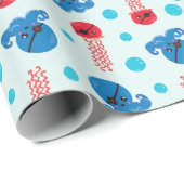 Pirate Octopus, Pirate Jellyfish, Zee Animals Cadeaupapier (Rol Hoek)