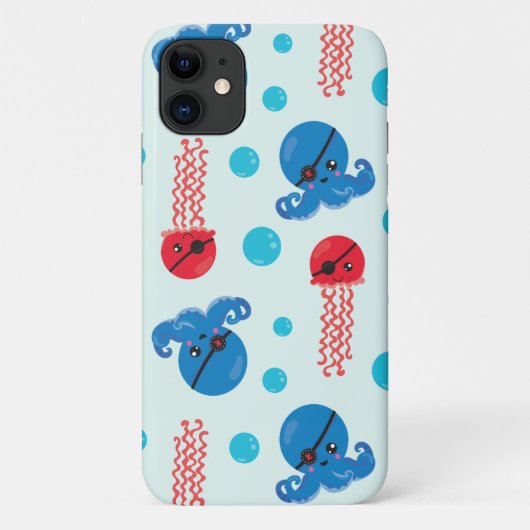 Pirate Octopus, Pirate Jellyfish, Zee Animals Case-Mate iPhone Case (Achterkant)
