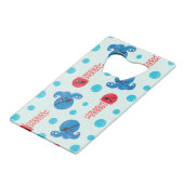 Pirate Octopus, Pirate Jellyfish, Zee Animals Creditkaart Flessenopener (Voorkant Gekanteld)