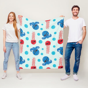 Pirate Octopus, Pirate Jellyfish, Zee Animals Fleece Deken