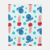 Pirate Octopus, Pirate Jellyfish, Zee Animals Fleece Deken (Voorkant)