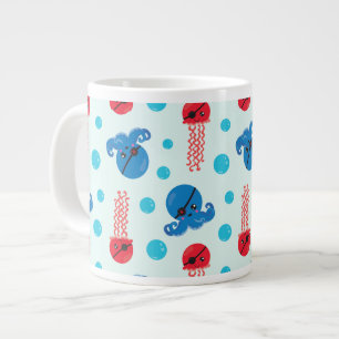 Pirate Octopus, Pirate Jellyfish, Zee Animals Grote Koffiekop