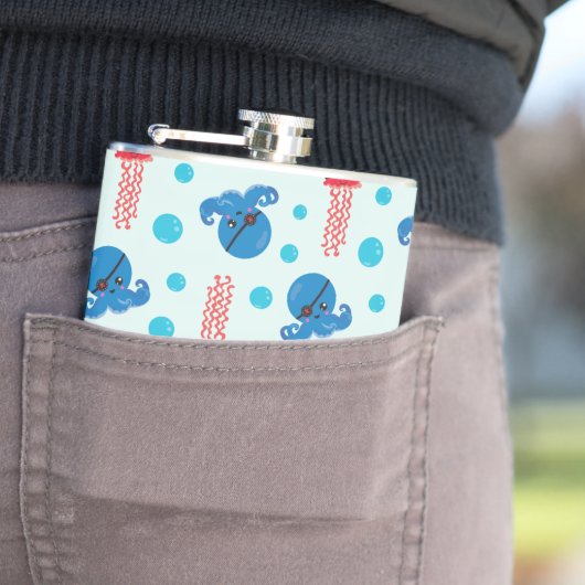 Pirate Octopus, Pirate Jellyfish, Zee Animals Heupfles (Voorbeeld)