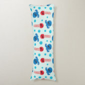 Pirate Octopus, Pirate Jellyfish, Zee Animals Lichaamskussen (Voorkant Verticaal)