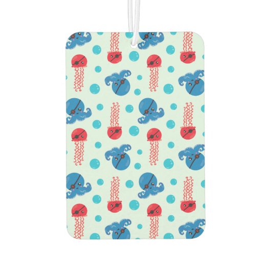 Pirate Octopus, Pirate Jellyfish, Zee Animals Luchtverfrisser (Achterkant)