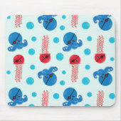 Pirate Octopus, Pirate Jellyfish, Zee Animals Muismat (Voorkant)