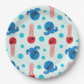Pirate Octopus, Pirate Jellyfish, Zee Animals Papieren Bordje (Voorkant)