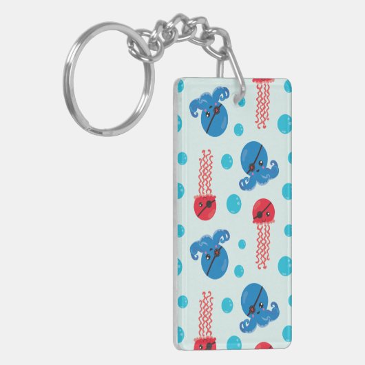 Pirate Octopus, Pirate Jellyfish, Zee Animals Sleutelhanger (Voorkant Links)