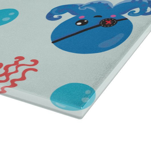 Pirate Octopus, Pirate Jellyfish, Zee Animals Snijplank (Hoek)