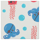 Pirate Octopus, Pirate Jellyfish, Zee Animals Stof (Close Up)