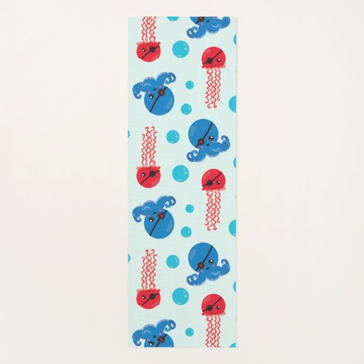 Pirate Octopus, Pirate Jellyfish, Zee Animals Yogamat (Voorkant)